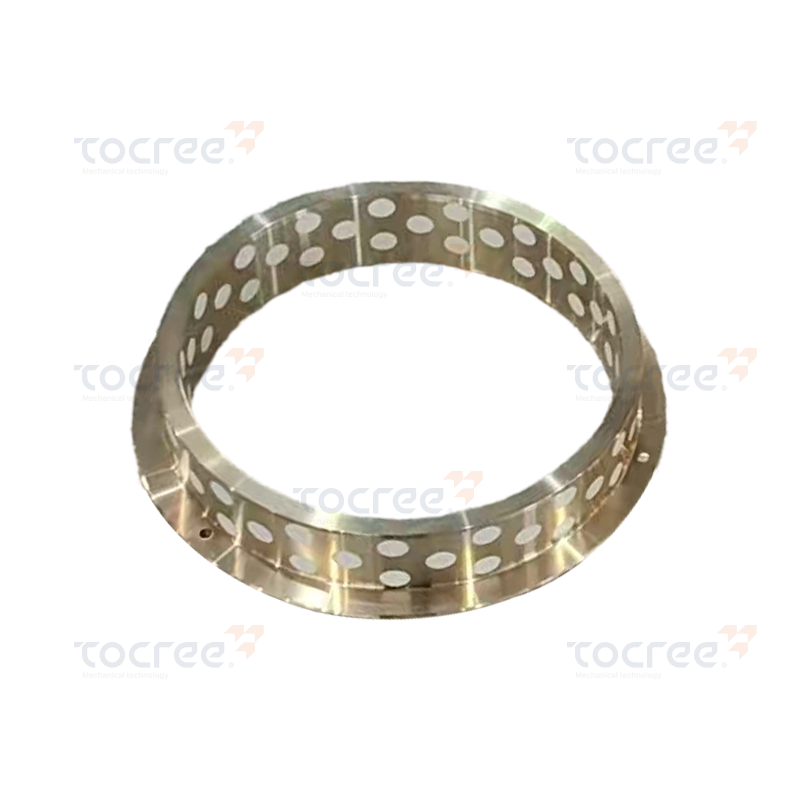 단일 플랜지가 있는 PTFE 내장 자체 윤활 황동 부싱